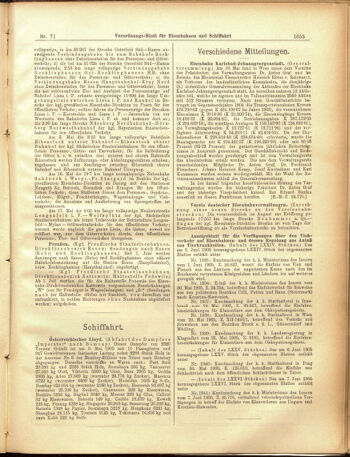 Verordnungs-Blatt für Eisenbahnen und Schiffahrt: Veröffentlichungen in Tarif- und Transport-Angelegenheiten 19050622 Seite: 7