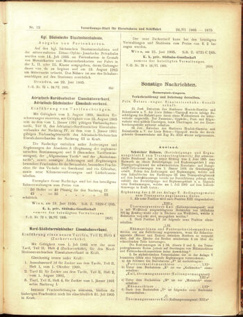 Verordnungs-Blatt für Eisenbahnen und Schiffahrt: Veröffentlichungen in Tarif- und Transport-Angelegenheiten 19050624 Seite: 11