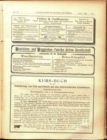 Verordnungs-Blatt für Eisenbahnen und Schiffahrt: Veröffentlichungen in Tarif- und Transport-Angelegenheiten 19050624 Seite: 13