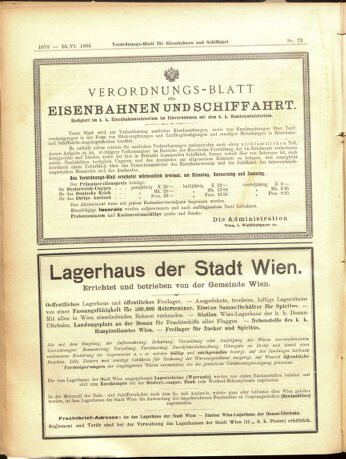 Verordnungs-Blatt für Eisenbahnen und Schiffahrt: Veröffentlichungen in Tarif- und Transport-Angelegenheiten 19050624 Seite: 14