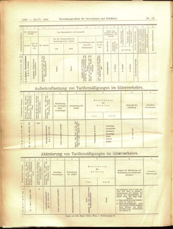 Verordnungs-Blatt für Eisenbahnen und Schiffahrt: Veröffentlichungen in Tarif- und Transport-Angelegenheiten 19050624 Seite: 16