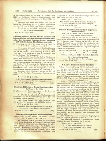 Verordnungs-Blatt für Eisenbahnen und Schiffahrt: Veröffentlichungen in Tarif- und Transport-Angelegenheiten 19050627 Seite: 10