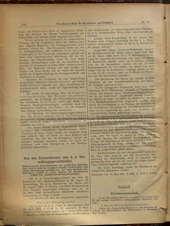 Verordnungs-Blatt für Eisenbahnen und Schiffahrt: Veröffentlichungen in Tarif- und Transport-Angelegenheiten 19050701 Seite: 2