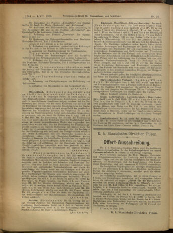 Verordnungs-Blatt für Eisenbahnen und Schiffahrt: Veröffentlichungen in Tarif- und Transport-Angelegenheiten 19050704 Seite: 12