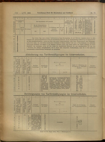 Verordnungs-Blatt für Eisenbahnen und Schiffahrt: Veröffentlichungen in Tarif- und Transport-Angelegenheiten 19050704 Seite: 16