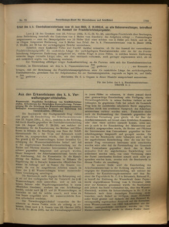 Verordnungs-Blatt für Eisenbahnen und Schiffahrt: Veröffentlichungen in Tarif- und Transport-Angelegenheiten 19050704 Seite: 3