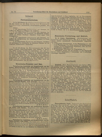 Verordnungs-Blatt für Eisenbahnen und Schiffahrt: Veröffentlichungen in Tarif- und Transport-Angelegenheiten 19050704 Seite: 5