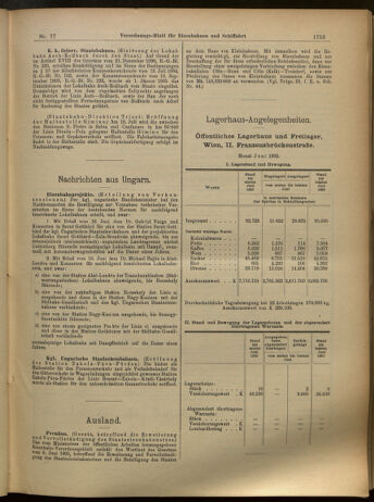 Verordnungs-Blatt für Eisenbahnen und Schiffahrt: Veröffentlichungen in Tarif- und Transport-Angelegenheiten 19050706 Seite: 5