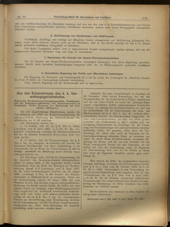 Verordnungs-Blatt für Eisenbahnen und Schiffahrt: Veröffentlichungen in Tarif- und Transport-Angelegenheiten 19050708 Seite: 11