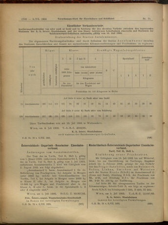 Verordnungs-Blatt für Eisenbahnen und Schiffahrt: Veröffentlichungen in Tarif- und Transport-Angelegenheiten 19050708 Seite: 16