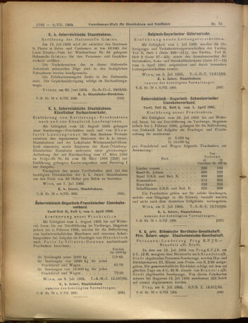 Verordnungs-Blatt für Eisenbahnen und Schiffahrt: Veröffentlichungen in Tarif- und Transport-Angelegenheiten 19050708 Seite: 18