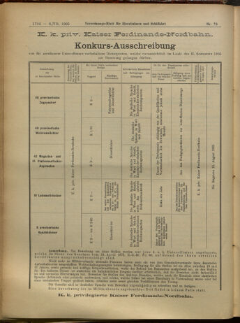 Verordnungs-Blatt für Eisenbahnen und Schiffahrt: Veröffentlichungen in Tarif- und Transport-Angelegenheiten 19050708 Seite: 20