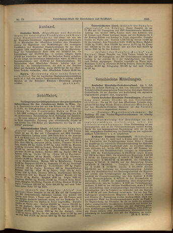 Verordnungs-Blatt für Eisenbahnen und Schiffahrt: Veröffentlichungen in Tarif- und Transport-Angelegenheiten 19050711 Seite: 13