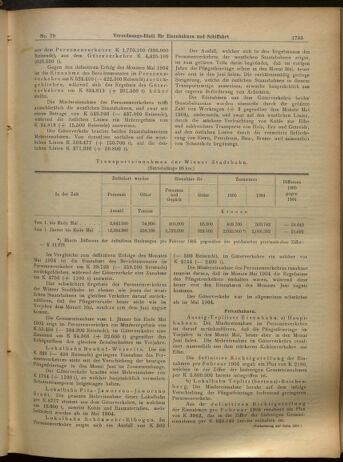 Verordnungs-Blatt für Eisenbahnen und Schiffahrt: Veröffentlichungen in Tarif- und Transport-Angelegenheiten 19050711 Seite: 5