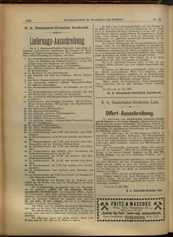 Verordnungs-Blatt für Eisenbahnen und Schiffahrt: Veröffentlichungen in Tarif- und Transport-Angelegenheiten 19050713 Seite: 13