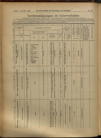 Verordnungs-Blatt für Eisenbahnen und Schiffahrt: Veröffentlichungen in Tarif- und Transport-Angelegenheiten 19050715 Seite: 16