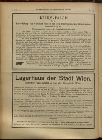 Verordnungs-Blatt für Eisenbahnen und Schiffahrt: Veröffentlichungen in Tarif- und Transport-Angelegenheiten 19050718 Seite: 12