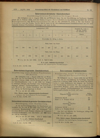 Verordnungs-Blatt für Eisenbahnen und Schiffahrt: Veröffentlichungen in Tarif- und Transport-Angelegenheiten 19050718 Seite: 14