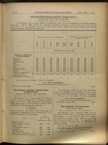 Verordnungs-Blatt für Eisenbahnen und Schiffahrt: Veröffentlichungen in Tarif- und Transport-Angelegenheiten 19050720 Seite: 15