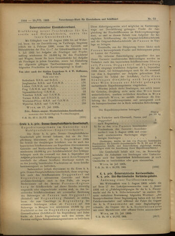 Verordnungs-Blatt für Eisenbahnen und Schiffahrt: Veröffentlichungen in Tarif- und Transport-Angelegenheiten 19050720 Seite: 16