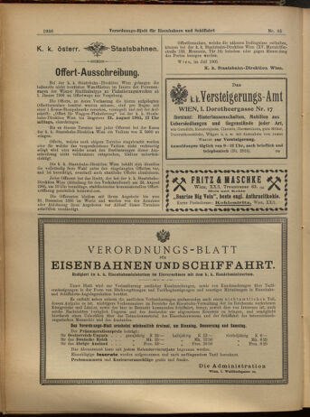 Verordnungs-Blatt für Eisenbahnen und Schiffahrt: Veröffentlichungen in Tarif- und Transport-Angelegenheiten 19050725 Seite: 4