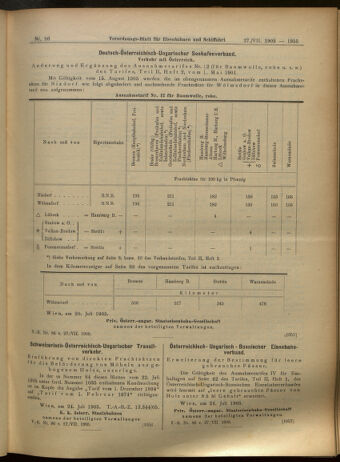 Verordnungs-Blatt für Eisenbahnen und Schiffahrt: Veröffentlichungen in Tarif- und Transport-Angelegenheiten 19050727 Seite: 11