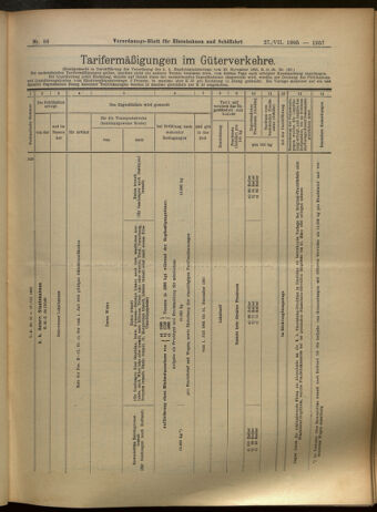 Verordnungs-Blatt für Eisenbahnen und Schiffahrt: Veröffentlichungen in Tarif- und Transport-Angelegenheiten 19050727 Seite: 13