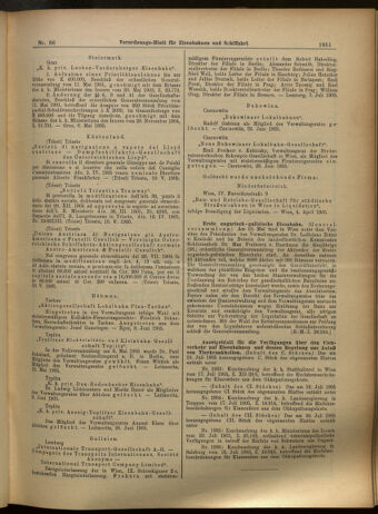 Verordnungs-Blatt für Eisenbahnen und Schiffahrt: Veröffentlichungen in Tarif- und Transport-Angelegenheiten 19050727 Seite: 7