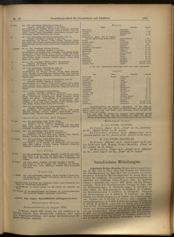 Verordnungs-Blatt für Eisenbahnen und Schiffahrt: Veröffentlichungen in Tarif- und Transport-Angelegenheiten 19050729 Seite: 5