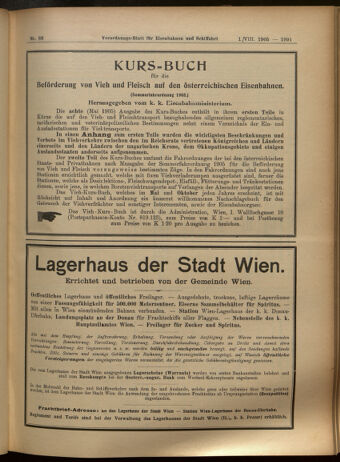 Verordnungs-Blatt für Eisenbahnen und Schiffahrt: Veröffentlichungen in Tarif- und Transport-Angelegenheiten 19050801 Seite: 15