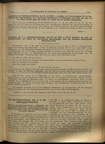 Verordnungs-Blatt für Eisenbahnen und Schiffahrt: Veröffentlichungen in Tarif- und Transport-Angelegenheiten 19050801 Seite: 5