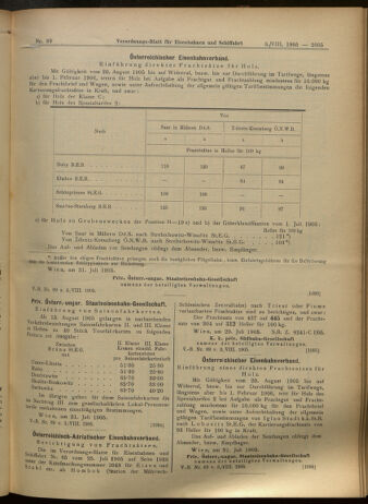 Verordnungs-Blatt für Eisenbahnen und Schiffahrt: Veröffentlichungen in Tarif- und Transport-Angelegenheiten 19050803 Seite: 9