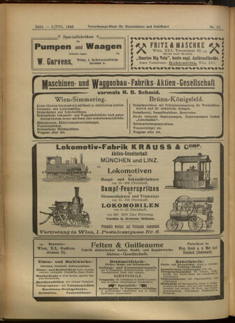 Verordnungs-Blatt für Eisenbahnen und Schiffahrt: Veröffentlichungen in Tarif- und Transport-Angelegenheiten 19050808 Seite: 10