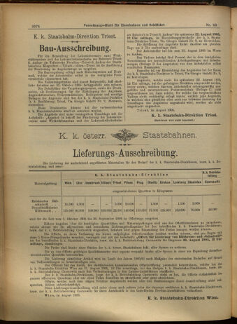 Verordnungs-Blatt für Eisenbahnen und Schiffahrt: Veröffentlichungen in Tarif- und Transport-Angelegenheiten 19050812 Seite: 14