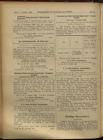 Verordnungs-Blatt für Eisenbahnen und Schiffahrt: Veröffentlichungen in Tarif- und Transport-Angelegenheiten 19050812 Seite: 16