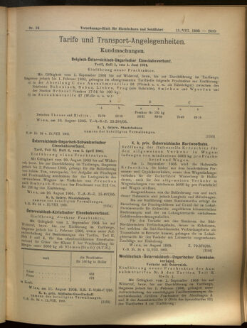 Verordnungs-Blatt für Eisenbahnen und Schiffahrt: Veröffentlichungen in Tarif- und Transport-Angelegenheiten 19050815 Seite: 6