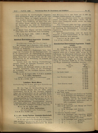 Verordnungs-Blatt für Eisenbahnen und Schiffahrt: Veröffentlichungen in Tarif- und Transport-Angelegenheiten 19050817 Seite: 12