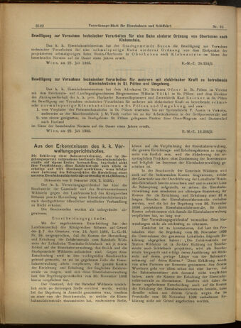 Verordnungs-Blatt für Eisenbahnen und Schiffahrt: Veröffentlichungen in Tarif- und Transport-Angelegenheiten 19050817 Seite: 2