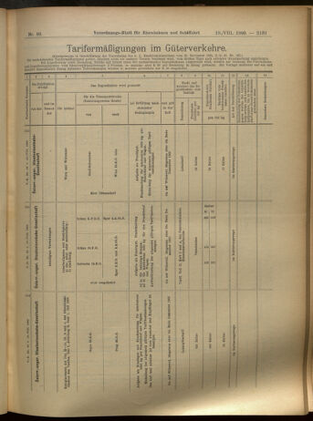 Verordnungs-Blatt für Eisenbahnen und Schiffahrt: Veröffentlichungen in Tarif- und Transport-Angelegenheiten 19050819 Seite: 11