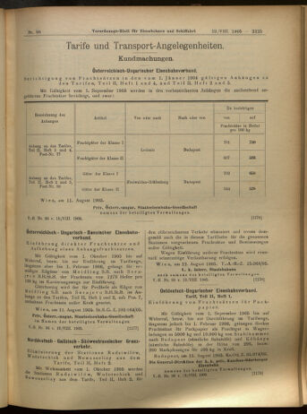 Verordnungs-Blatt für Eisenbahnen und Schiffahrt: Veröffentlichungen in Tarif- und Transport-Angelegenheiten 19050819 Seite: 5