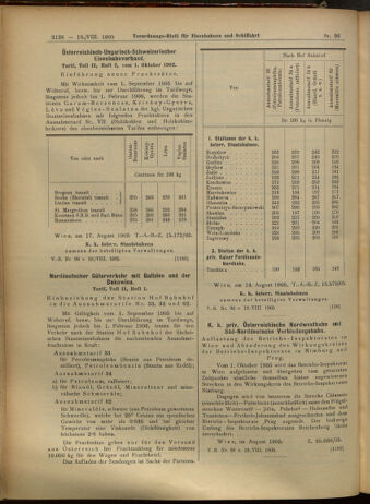 Verordnungs-Blatt für Eisenbahnen und Schiffahrt: Veröffentlichungen in Tarif- und Transport-Angelegenheiten 19050819 Seite: 6