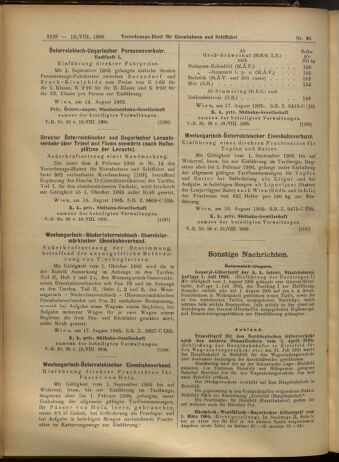 Verordnungs-Blatt für Eisenbahnen und Schiffahrt: Veröffentlichungen in Tarif- und Transport-Angelegenheiten 19050819 Seite: 8