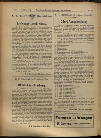 Verordnungs-Blatt für Eisenbahnen und Schiffahrt: Veröffentlichungen in Tarif- und Transport-Angelegenheiten 19050824 Seite: 8