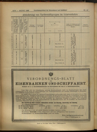 Verordnungs-Blatt für Eisenbahnen und Schiffahrt: Veröffentlichungen in Tarif- und Transport-Angelegenheiten 19050826 Seite: 12