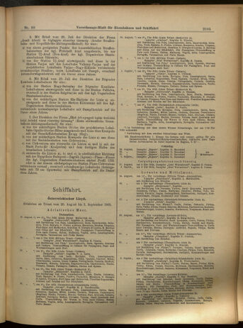 Verordnungs-Blatt für Eisenbahnen und Schiffahrt: Veröffentlichungen in Tarif- und Transport-Angelegenheiten 19050826 Seite: 5