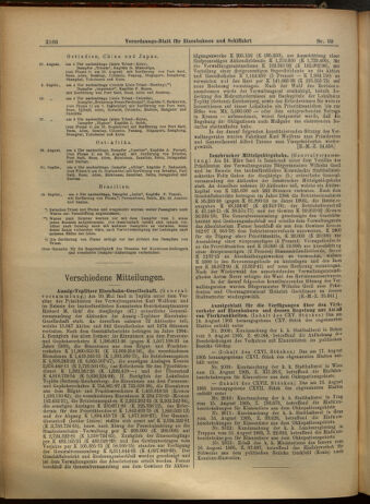 Verordnungs-Blatt für Eisenbahnen und Schiffahrt: Veröffentlichungen in Tarif- und Transport-Angelegenheiten 19050826 Seite: 6