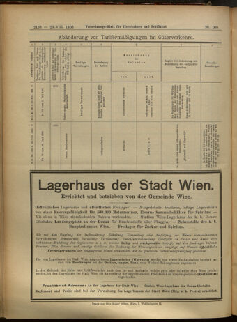 Verordnungs-Blatt für Eisenbahnen und Schiffahrt: Veröffentlichungen in Tarif- und Transport-Angelegenheiten 19050829 Seite: 16