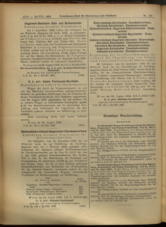 Verordnungs-Blatt für Eisenbahnen und Schiffahrt: Veröffentlichungen in Tarif- und Transport-Angelegenheiten 19050829 Seite: 6