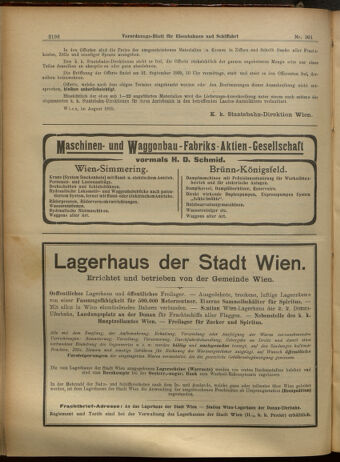 Verordnungs-Blatt für Eisenbahnen und Schiffahrt: Veröffentlichungen in Tarif- und Transport-Angelegenheiten 19050831 Seite: 8