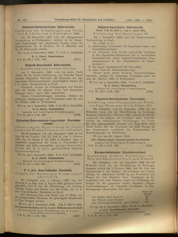 Verordnungs-Blatt für Eisenbahnen und Schiffahrt: Veröffentlichungen in Tarif- und Transport-Angelegenheiten 19050905 Seite: 11